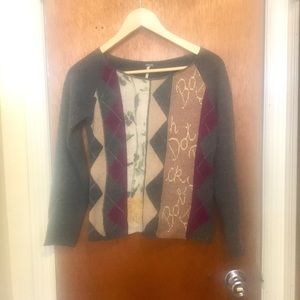 Free People multi colored sweater